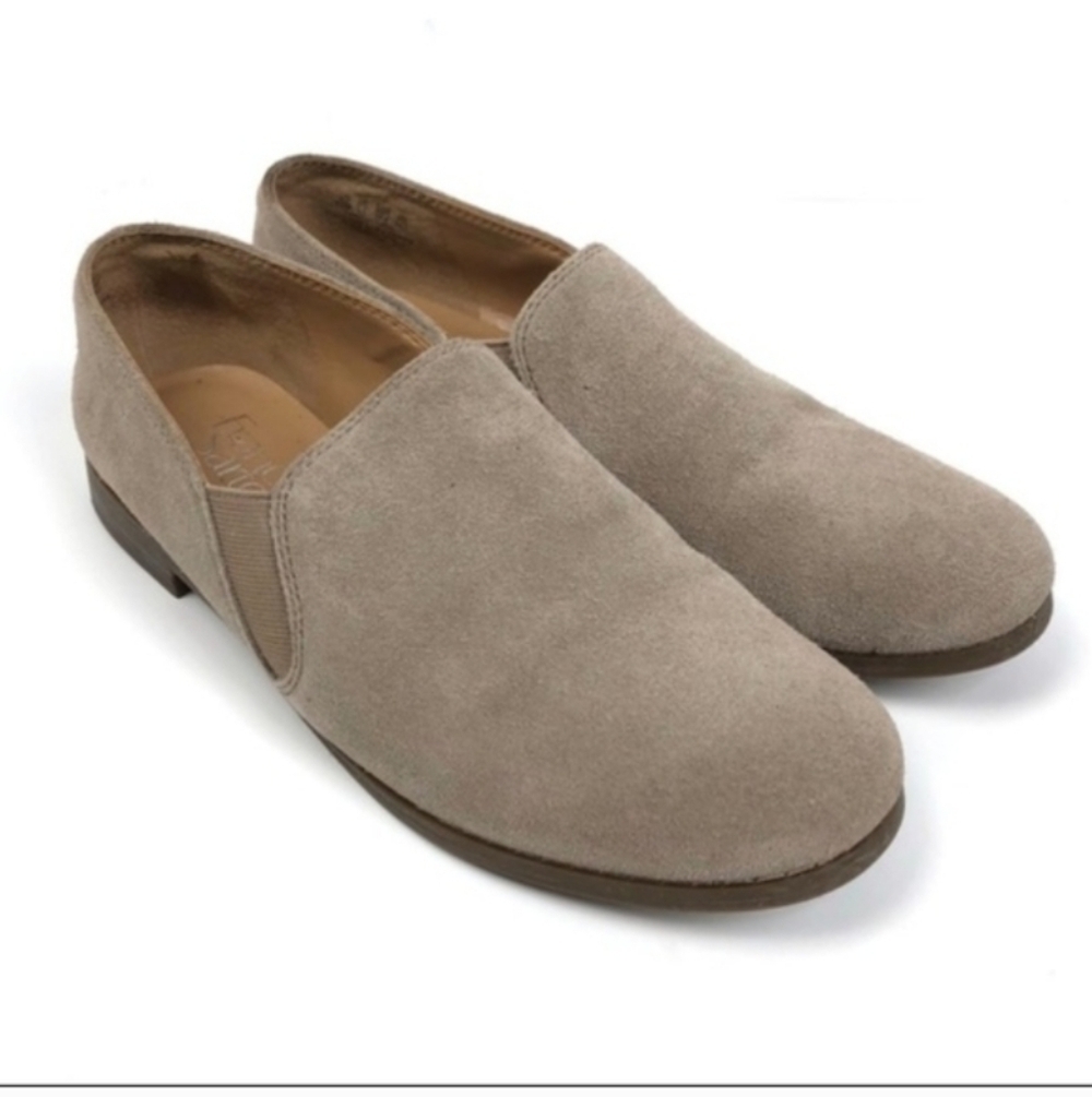 Franco Sarto “Pardon” Women’s Taupe Suede Flats Slip On Shoes Size 10 NWOB
